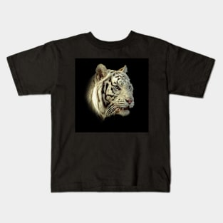 White tiger portrait Kids T-Shirt